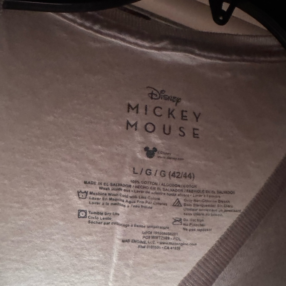 Disney White Mickey Mouse Short Sleeve Tee - Picture 4 of 6